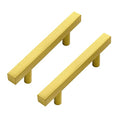 Ravinte Brushed Brass Square Cabinet Hardware Pulls 3 Inch 30 Pack - color: Brushed Brass, size: 3 Inch Hole Center