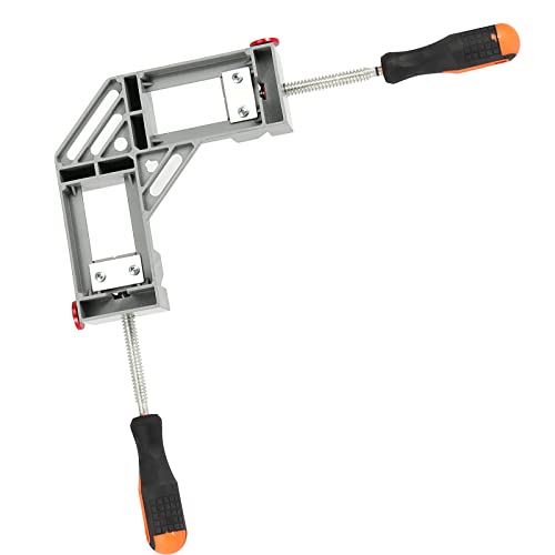 HOIGON 3 Pack Double Handle Corner Clamp, 90 Degree Right Angle Corner Clamp with Adjustable Swing Jaw Aluminum Alloy for Woodworking, Welding, Framing - size: 3 PCS