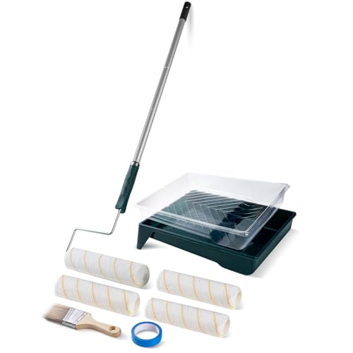 Paint Roller Kit with Extension Pole, 9 Inch Paint Roller Set