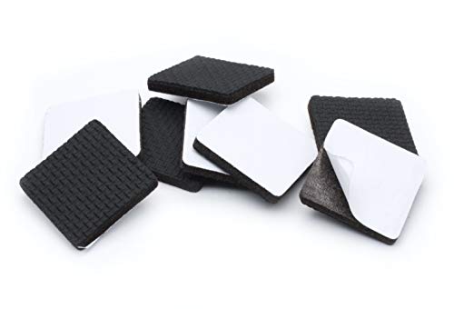 Slipstick GorillaPads CB150 Non Slip Furniture Pads/Rubber Grips (Set of 8) Self Adhesive Furniture Feet Floor Protectors, 1-1/2 inch Square, Black (Pack of 2) - size: 1-1/2" Square (Pack of 2)