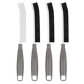 2026 NEW Ergonomic Anti-Slip Handle Grout Brush, 4Pcs Crevice Cleaning Brush, Hard Bristle Multi-Purpose Cleaning Tools, Small Cleaning Brush for Household Use Kitchen Bathroom, Left Hand - size: 4Pcs, style: Left Hand