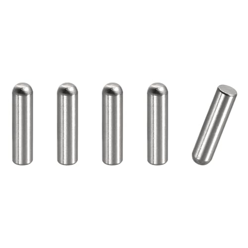 uxcell 5x20mm Dowel Pins, 5pcs 304 Stainless Steel Round Head Flat Chamfered End Dowel Pin Bunk Bed Pins Shelf Pegs Support Shelves Fasten Elements - size: 5x20mm