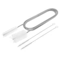 HARFINGTON 3pcs Flexible Long Drain Brush Straw Cleaner Set 61.02" Stainless Steel Double Ended Hose Brush with 8" Nylon Long Tube Pipe Cleaning for Fish Tank Sink Pipe, White - color: White, size: 155cm