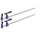 2-Pack Steel Bar Clamps 36 Inch, Quick-Adjust F-Clamps with 2-1/2" Throat Depth, 600LBS Load Wood Clamps for Woodworking, Metalworking, and DIY Projects - size: 36-IN