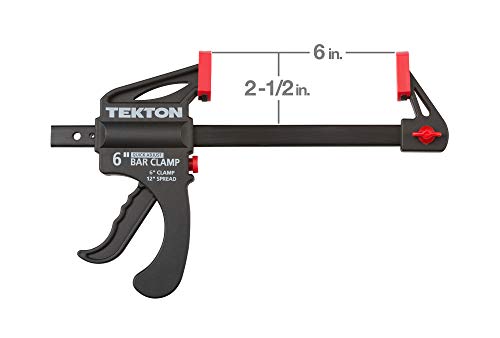TEKTON 6 Inch Ratchet Bar Clamp / 12 Inch Spreader Set, 2-Piece | CLP51506 - size: 6 in. / 12 in., style: 2 Pack