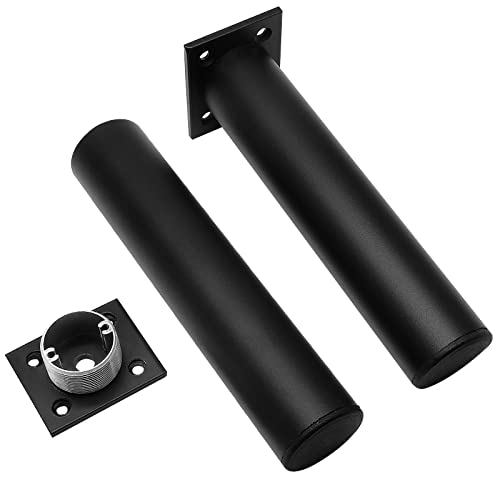 4-Pack Adjustable Aluminum Alloy Furniture Legs 7" Height Black - color: Black, size: 7 Inch