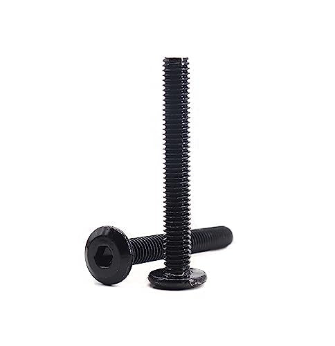 10pcs M6 x 55mm Black Rivet Countersunk Socket Cap Allen Bolts Rivet Screws Furniture Connecting 304 Stainless Steel Black Zinc
