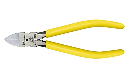 Tsunoda PN-150, 6-Inch Precision Flush Cutter for Plastic, Diagonal Cutting Pliers, Made in Japan - size: 6-Inch