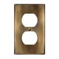 ENERLITES Duplex Receptacle Outlet Metal Wall Plate, 1-Gang, Antique Brass - color: Antique Brass, size: Standard Size