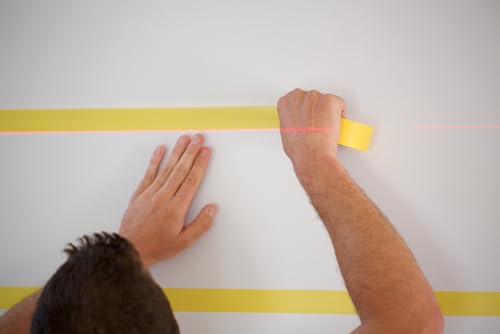 FrogTape Delicate Surface Painters Tape with PAINTBLOCK, 1.5 in Wide (0.94 in x 60 yd), Low Adhesion, Painting Tape Ideal for Freshly Painted Walls, Trim & Surfaces, Yellow, 1 Roll (280220) - size: 1 Roll, 0.94" Width (Pack of 2)
