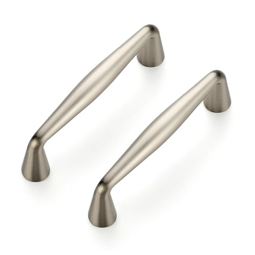 Ravinte Brushed Nickel Cabinet Handles Solid Handles,3 Inch,10 Pack - color: Brushed Nickel, size: 3 Inches Hole Center