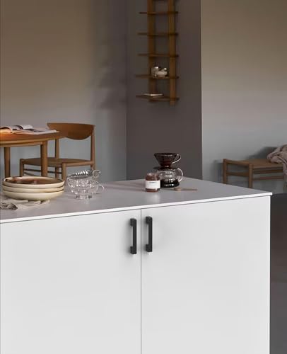 Matte Black Cabinet Pulls and Handles, 3.75 Inch, 10 Pack - color: Matte Black, size: 3.75"/96MM Hole Center