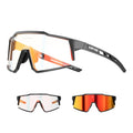 KAPVOE Photochromic Cycling Glasses Clear Mountain Bike Glasses K9022 - color: Black-photochromic-red