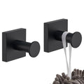 KOKOSIRI Robe Hooks Black Bathroom Shower Hook Holder for Hanging Bath Towels Kitchen Bathroom Hardware Wall Mounted Stainless Steel 2 Pack, B1016BK-P2 - color: Matte Black, size: 2 Pack