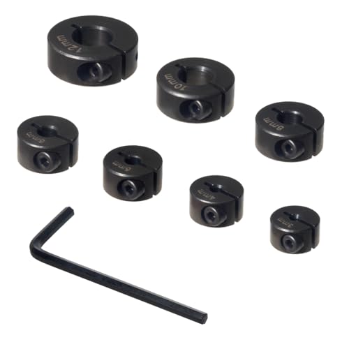 POWERTEC 7-Piece Metric Drill Bit Stop Collar Set (71492V) - style: 7PC Metric Drill Stop Set (3mm-12mm)