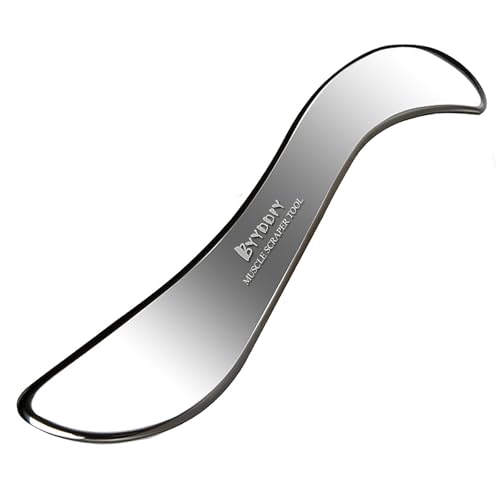 BYYDDIY-Non-Magnetic 304 Stainless Steel Gua Sha Muscle Scraper Tool for Scar Tissue,Muscle Scraping Tool for Massage Scraper,IASTM Tools for Physical Therapy, Soft Tissue Massage - style: Style: S