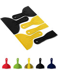 Bates 6 Pack Plastic Putty Knife Set - Black & Yellow, Paint Scraper, Spackle Tool, Spreader - color: Black and Yellow, size: 1.5, 2, 3, 4, 5, 6 Inches, 6 Pack