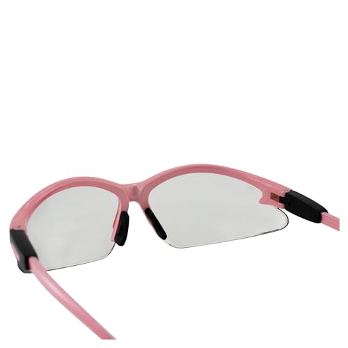 Global Vision Safety Shop Glasses - color: Medium Pink Frame/Clear Lens