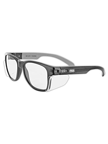 MAGID Gemstone Y50 Performance Anti-Fog Safety Glasses with Side Shields - color: Combo Lens | Clear & Gray, size: 2 Pairs