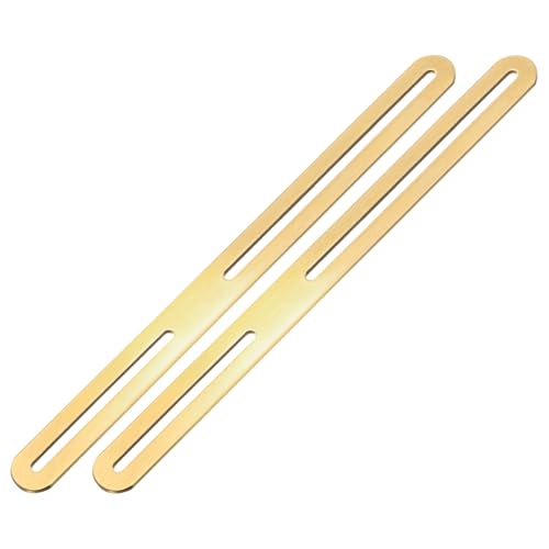M METERXITY 2-Pack Flat Mending Plate Support 11.02x0.94in, Gold - color: Gold, size: 280 x 24mm