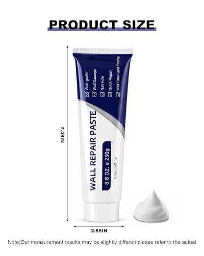 Efficient Drywall Repair Kit with Scraper,Wall Repair Paste Tube,Quick-Drying Wall Mending Agent, Wall Repair Paste,Multi-Functional Patch Paste for Wall Crack/Nail Hole/Graffiti,Wall Surface(1pack)