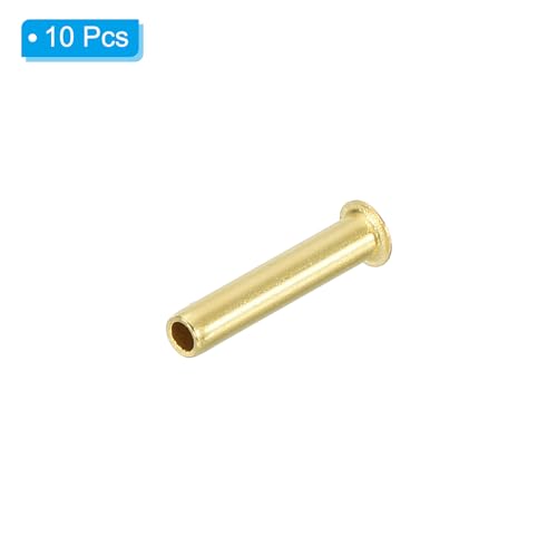 PATIKIL Brass Compression Insert for 1/8" Tube OD, 10 Pack Insert Tube Support Compression Fitting Assortment Kit for Water Oil Air Pipe - size: 1/8 Inch
