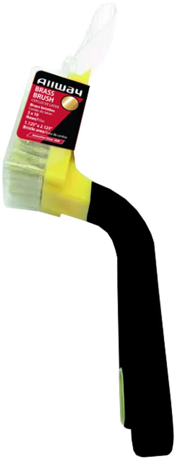 ALLWAY BB2 Soft-Grip Wide Brass Stripper Brush - style: Brass Stripper Brush