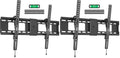 Tilting TV Wall Mount Heavy Duty for Most 37-85 Inch TVs Up to 132 lbs (Pack of 2) - size: TV 37-85", Low Profile (Pack of 2)