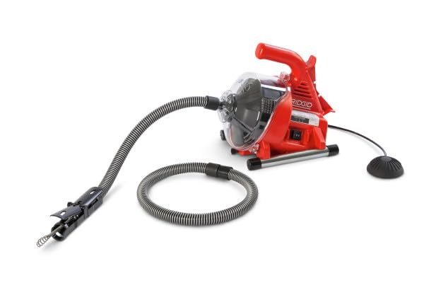 RIDGID 55808 PowerClear 120-Volt Drain Cleaning Machine Kit for Tubs, Showers, and Sinks, Drain Cleaner Machine Kit with AUTOFEED, Inner Core Cable, and Guide Hose