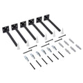 Rose's Rustics Heavy Duty Floating Shelf Bracket 6 Inch Rod (6 Pcs) Solid Steel Hidden Shelf Brackets for Floating Wood Shelves - Blind Shelf Support - Mounting Hardware Included - 1.5 Inch - style: 6 Pcs - Includes mounts