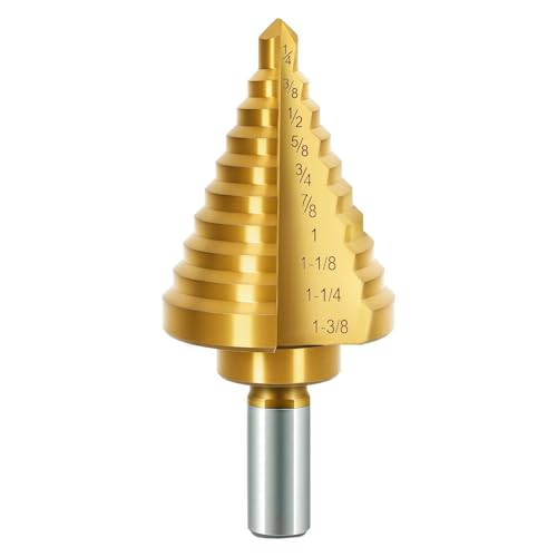 Titanium Step Drill Bit - 4241 HSS Step Bit with Two Straight Grooved - color: 1Pcs Straight