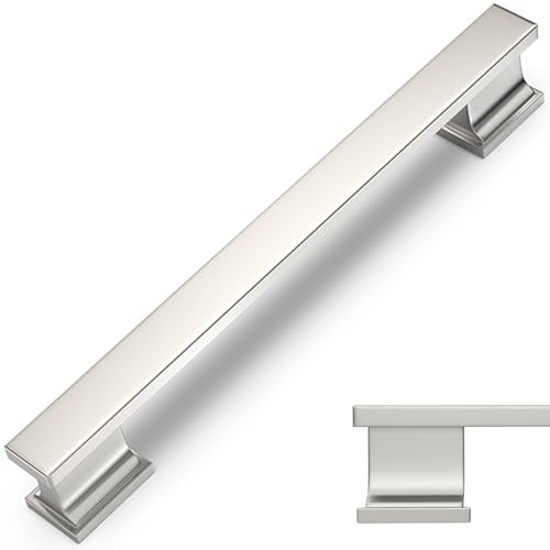COTYKILEY 10 Pack 5 Inch(128mm) Brushed Satin Nickel Cabinet Handles Kitchen Cabinet Pulls Cabinet Door Handles Kitchen Cabinet Hardware Cupboard Drawer Pulls - color: Brushed Satin Nickel, size: 5" Hole Center（128MM）