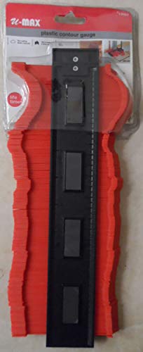 ToolUSA Plastic Contour Gauge | 11.25" x 3.75" (28.6 cm x 9.5 cm) | Magnetic Backing for Secure Placement | Independent Panels for Perfect Shape Duplication