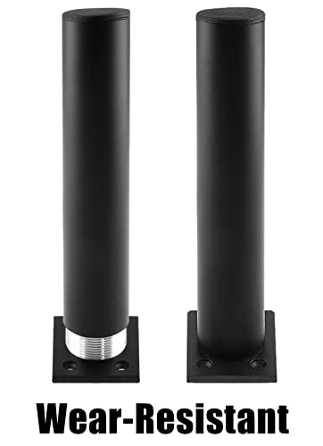4-Pack Adjustable Aluminum Alloy Furniture Legs 7" Height Black - color: Black, size: 7 Inch