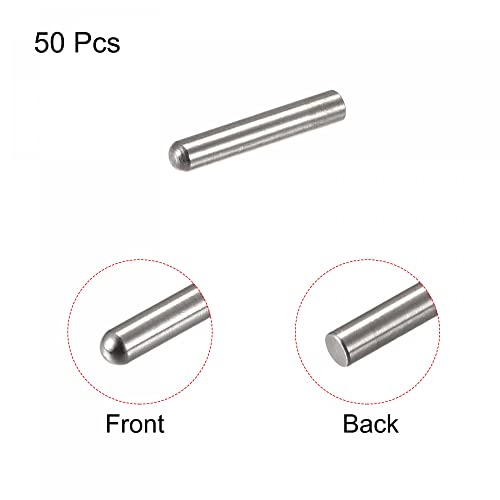 uxcell 3x10mm Dowel Pins, 50pcs 304 Stainless Steel Round Head Flat Chamfered End Dowel Pin Bunk Bed Pins Shelf Pegs Support Shelves Fasten Elements - size: 3x10mm