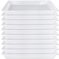 10 Pack Plastic Art Trays,Activity Crafts Tray,Organizer Tray,Serving Tray for Home,School,Kids,DIY Projects,Painting,Beads (White) - color: White