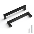 Goldenwarm 5 Inch 10 Pack Black Cabinet Handles Kitchen Drawer Pulls - color: Black, size: 5'' Hole Center