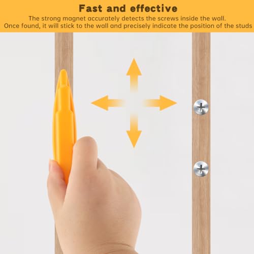 4pcs Magnetic Stud Finder Wall Detector Scanner No Batteries Required Stud Finder for Drywall and Wood(COLOR:yellow)