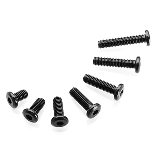 Mywish M8 x 20mm 20Pcs Flat Head Hex Socket Cap Screws Bolts, 304 Stainless Steel Furniture Bolts Full Thread, Black Oxide & Hex Spanner - color: Black-M8, size: 20mm