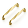 Ravinte Brushed Gold Cabinet Handles Solid Handles,3-3/4 Inch,10 Pack - color: Brushed Gold, size: 3-3/4 Inches Hole Center