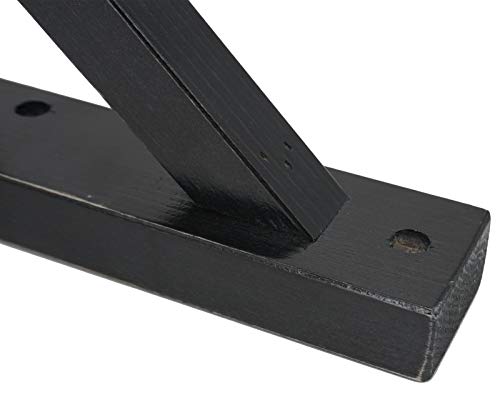 OVOV 2 Pack Wall Mount Wooden Shelf Brackets Triangle 7 Inch Black - color: Black, size: 7 Inch