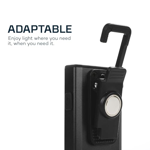 NEBO SLIM Pocket Flashlight | 500 Lumens, Rechargeable Mini EDC Work Light, Magnetic Base & Dimmable Brightness, Durable & Water Resistant, Includes Charging Cable — Black - style: 500 Lumens - Black