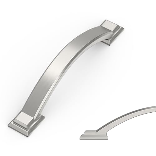 Amerdeco 10 Pack Brushed Satin Nickel Cabinet Pulls 3.75" - color: Brushed Satin Nickel, size: 3.75" hole center