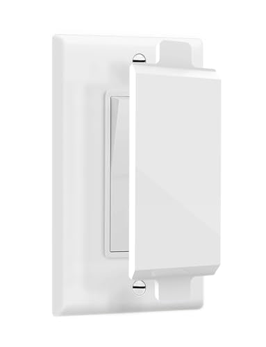 ILIVABLE Magnetic Rocker Light Switch Guards, Not Child Proof, White 1Pack - size: 1 Pack