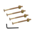 PATIKIL 4 Set Bunk Bed Bolts and Nuts Kit, M6x85mm Furniture Bolts Hex Drive Socket Cap Hardware Replacement for Beds Headboards Chairs - size: M6x85mm
