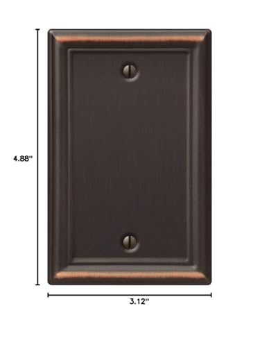Amerelle 149BDB Chelsea Wallplate, 1 Blank, Steel, Aged Bronze, 1-Pack - color: Aged Bronze, size: 1 Blank