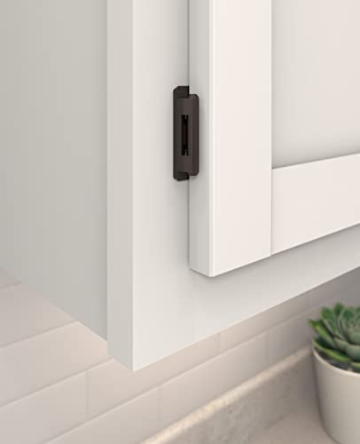 Amerock 1 Pair 3/8" Inset Oil-Rubbed Bronze Self-Closing Wrap Hinge - color: Oil Rubbed Bronze, size: 3/8 Inch (10 mm) Inset