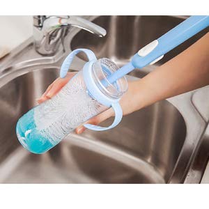 2 Pack Long Bottle Cleaning Brush for Long and Narrow Neck Beer, Wine, Kombucha, Bottles,Nalgene, Pitcher, Carafe, Glass Jars, Brewing Bottle Cleaner,Easy to Clean Corner, 15 to18.5 inch