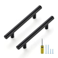 Ravinte Matte Black Cabinet Handles,Round T Pulls,3-3/4 Inch,30 Pack - color: Matte Black, size: 3-3/4 Inch Hole Center