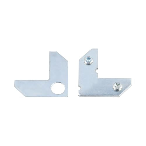 Geesatis 20PCS L-Shaped Corner Brace Plate, 35 x 13 mm Metal Picture Frame Bracket, Silver Tone Flat Plate Fastener for Shelves, Cabinets, Photo Frames, DIY Furniture – Includes Screws & Gaskets